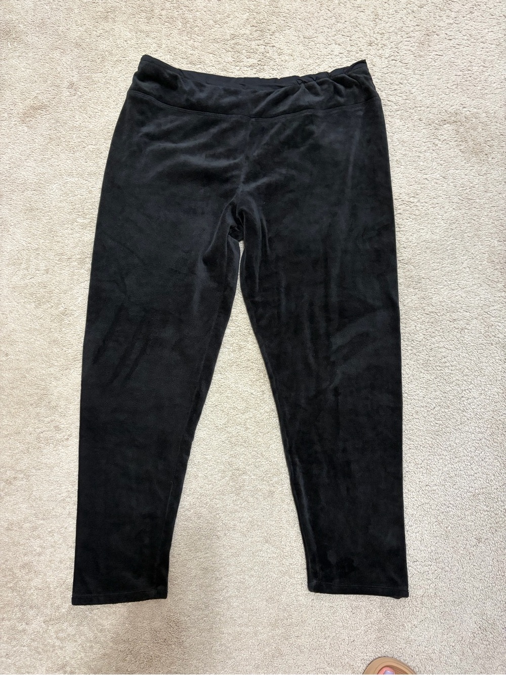 Cuddl Duds Double Plush Velour Black Pants Size 1X